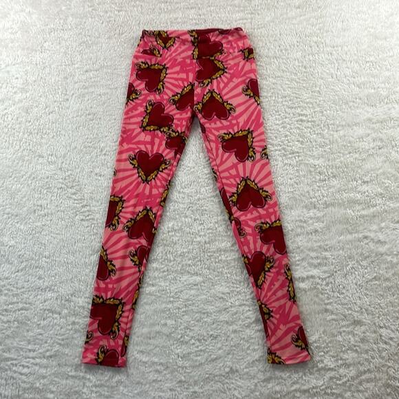 Lularoe one size leggings - lot of 4 Tractors, hearts, beach - Picture 3 of 5